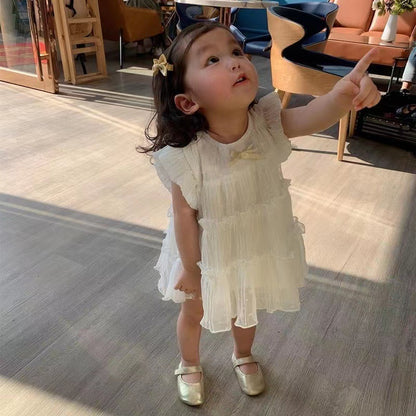 VLOVELAW Girls'  New Summer Dress Baby Girl Princess Dress Western Style Pettiskirt Small and Older Children's Dresses Baby Skirt Thin