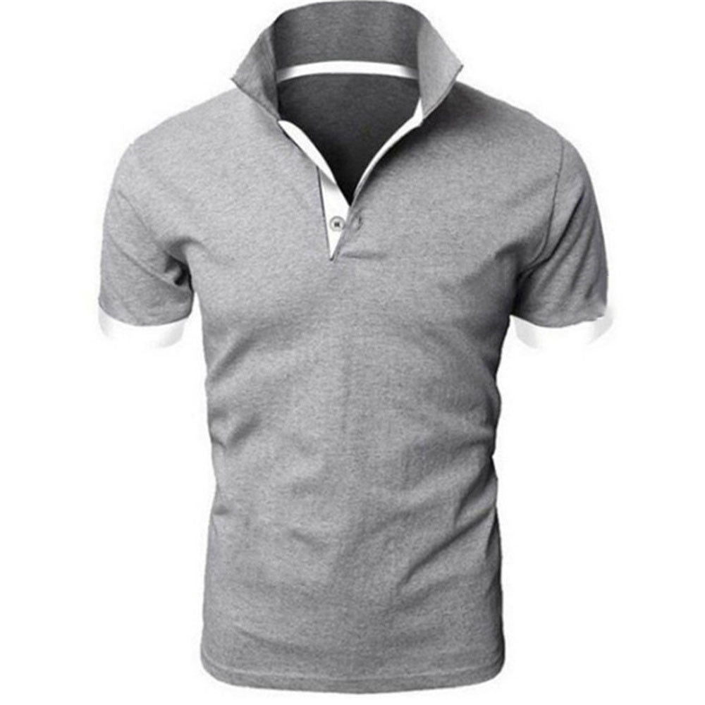 VLOVELAW 2025 Men's Polo Shirt Korean Version  Spring/Summer Slim-fit Fashion Short Sleeve Polo Shirt, Youth Casual Lapel T-Shirt Men's Wear