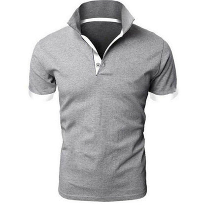 VLOVELAW 2025 Men's Polo Shirt Korean Version  Spring/Summer Slim-fit Fashion Short Sleeve Polo Shirt, Youth Casual Lapel T-Shirt Men's Wear