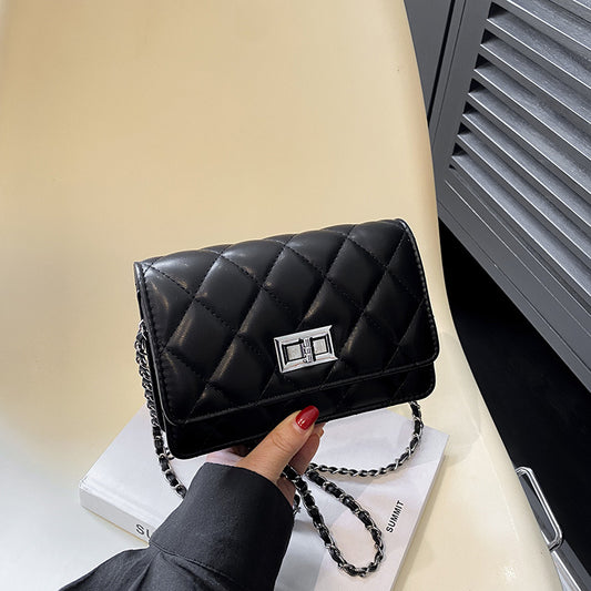 VLOVELAW 2025 Rhombus chain bag women's popular new fashion and high sense ins messenger bag versatile casual mini square bag