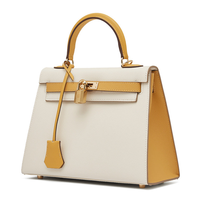 VLOVELAW 2025 Manufacturer wholesale palm print leather second generation Kelly contrasting bag shoulder quality women's bag crossbody versatile ins handbag
