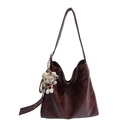 VLOVELAW 2025 Retro bag women's large capacity popular new casual versatile shoulder messenger bag niche work commuter tote bag