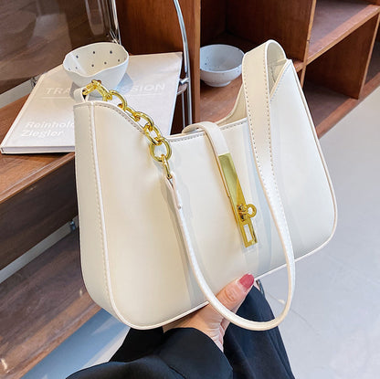 vlovelaw Cross-Border Bags Soft Leather Bag Women's  New Versatile Fashion Underarm Bag Advanced Texture Women's Shoulder Bag
