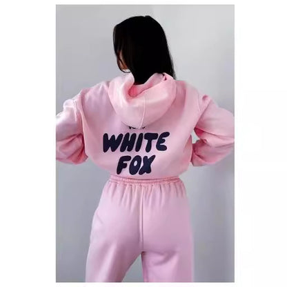 VLOVELAW 2025 New spring, autumn and winter new sweater set fashion sports LOGO long-sleeved pullover hooded sweater two pieces