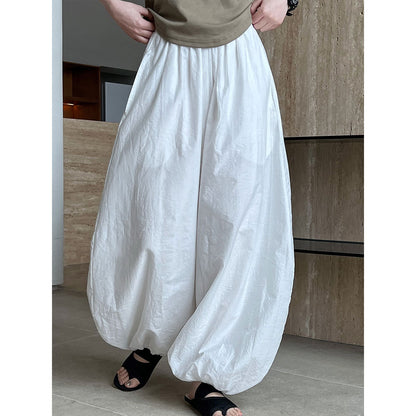 Luxi, breathable cotton~ Summer new white loose bloomers women's design Yamamoto pants bud pants 1926