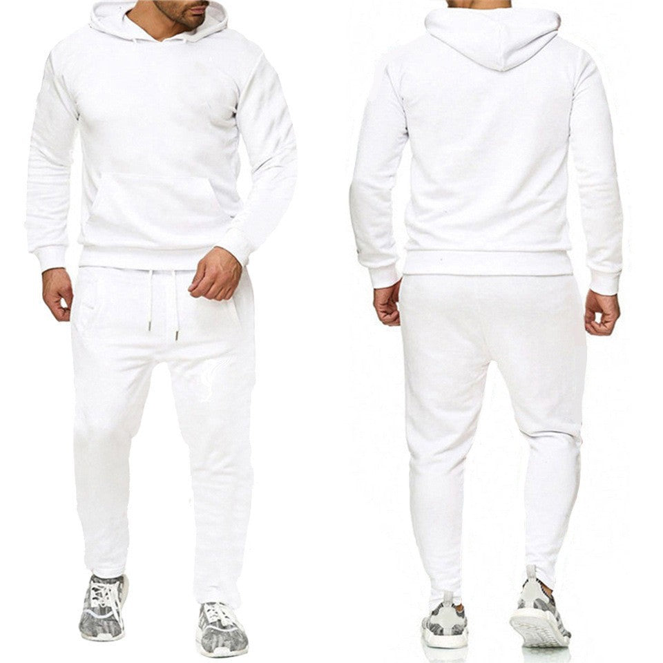 VLOVELAW Spring and Autumn New Men's Sports Two-piece Set Trend Pullover Hooded Sweater Set Sportswear Men's Sports Suit Men's