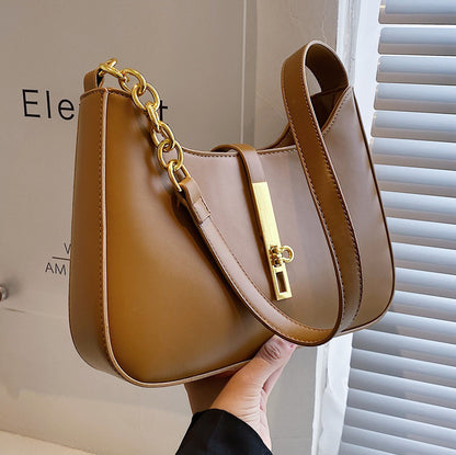 vlovelaw Cross-Border Bags Soft Leather Bag Women's  New Versatile Fashion Underarm Bag Advanced Texture Women's Shoulder Bag