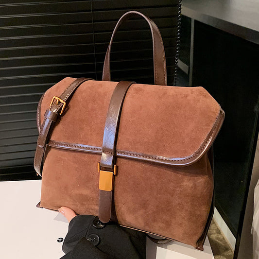 VLOVELAW 2025 Hand carry fashion briefcase women's Korean version ins trendy versatile shoulder bag popular new niche high-end messenger bag