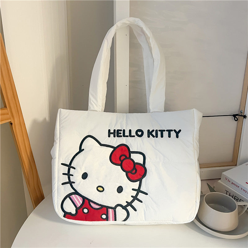VLOVELAW New Cartoon Cute down Cloth Handbag Pacha Dog Shoulder Bag Melody Clow M Tote Bag
