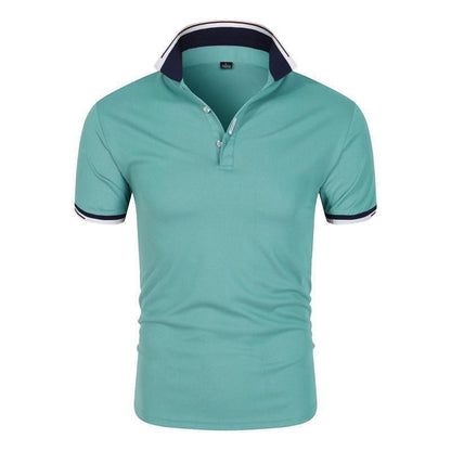 VLOVELAW 2025 Summer business men's polo shirt solid color cotton short-sleeved youth popular casual POLO shirt lapel short-sleeved T-shirt