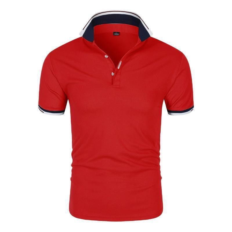 VLOVELAW 2025 Summer business men's polo shirt solid color cotton short-sleeved youth popular casual POLO shirt lapel short-sleeved T-shirt