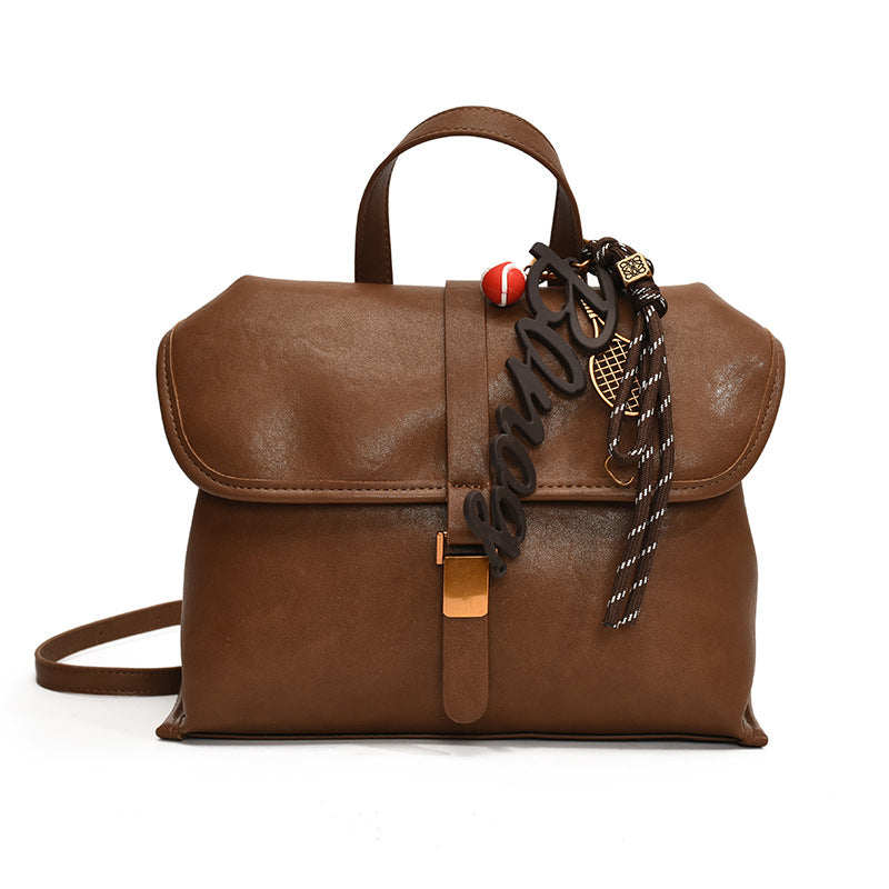VLOVELAW 2025 Hand carry fashion briefcase women's Korean version ins trendy versatile shoulder bag popular new niche high-end messenger bag