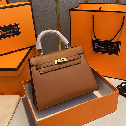 vlovelaw Candy Color Kelly Bag 25cm Women's Handbag Kelly Bag Shoulder Crossbody Women's Bag Women's Bag