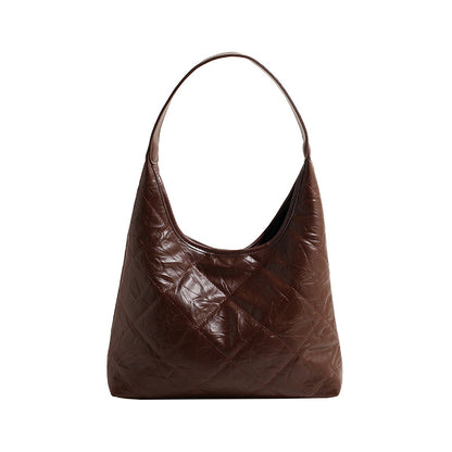 VLOVELAW 2025 Rhombus underarm bag women's large-capacity shoulder bag popular new niche design handbag commuter tote bag