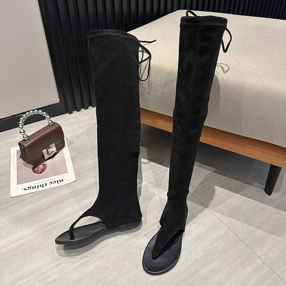 Western Cowboy Boot Boots Summer Internet Hot New  Fashion Korean Style Flip-Flops Sandal Boots High Pants Western
