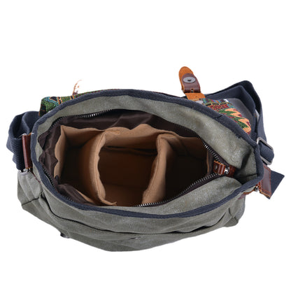 VLOVELAW 2025 Ethnic style SLR camera bag removal liner camera bag messenger bag micro single diagonal span bag drone small square bag
