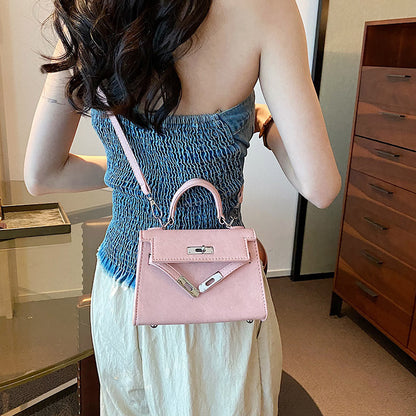 VLOVELAW This Year's Popular Retro Small Bags Women's  New Fashion Summer Crossbody Bag Women's Textured Portable Kelly Bag