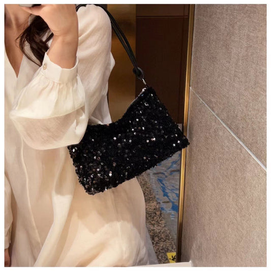 VLOVELAW New Fashion Women's Bag Shoulder Bag Messenger Bag Underarm Bag Sequin Bag Cross-Border Product Hot Sale