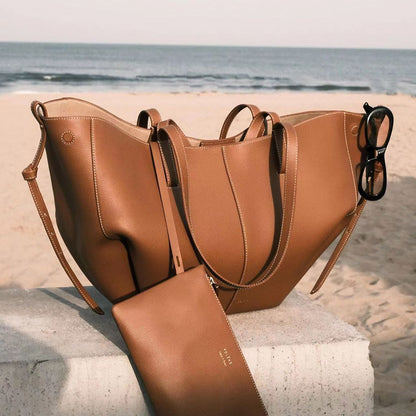 VLOVELAW Niche Pol Tote Bag New Cyme Cowhide Portable Large Capacity Shopping Bag Genuine Leather Women's Bag