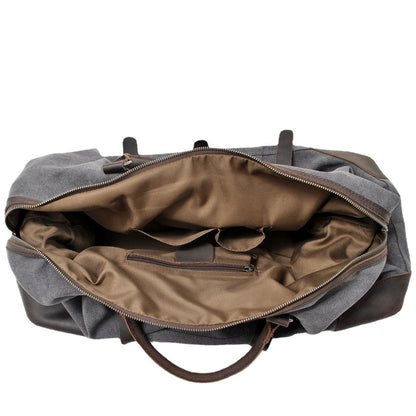 VLOVELAW 2025 Muchuan cloth bag large capacity canvas handbag messenger men's bag luggage bag mad horse leather travel bag household leisure simple