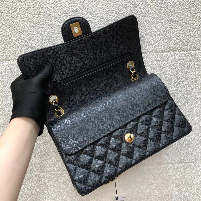VLOVELAW High Version Classic Style 19bag Leather CF Women's Bag Mini Caviar Cowhide Chain Bag Sheepskin Square Fat Bag