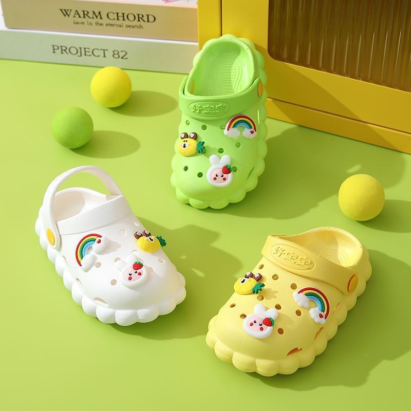 VLOVELAW Summer New Children's Sandals Casual Beach Hole Shoes Cute Cartoon Home Slippers Non-Slip Soft Bottom