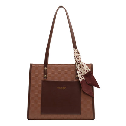 VLOVELAW 2025 Find factory wholesale customized bags for women's high-end sense fashion versatile single shoulder tote bag retro plaid handbag