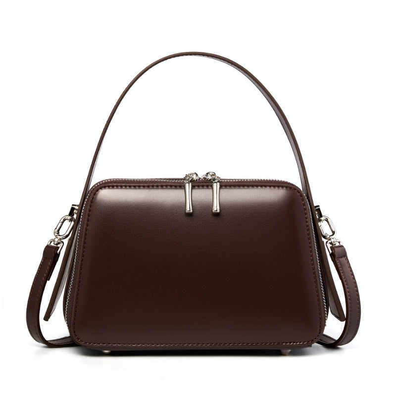 VLOVELAW 2025 25 spring and summer new niche design ear-hanging series commuter bag portable eaves bag leather women's bag commuter oblique span bag