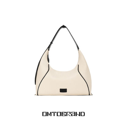 vlovelaw Omto Oatmeal Hobo Underarm Bag  New Style Faux Canvas Messenger Bag Women's High-Grade Large Capacity Bag Casual