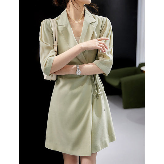 2025 Triacetic acid suit dress, high-end design sense, niche sweet and spicy style  women's clothing, new spring skirt, summer
