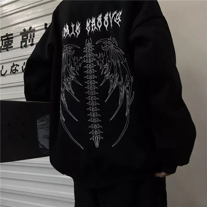 VLOVELAW  2025 dark style sweatshirt women's hoodie goth couple hip hop Harajuku large size women's top