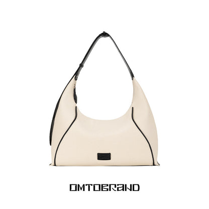 vlovelaw Omto Oatmeal Hobo Underarm Bag  New Style Faux Canvas Messenger Bag Women's High-Grade Large Capacity Bag Casual