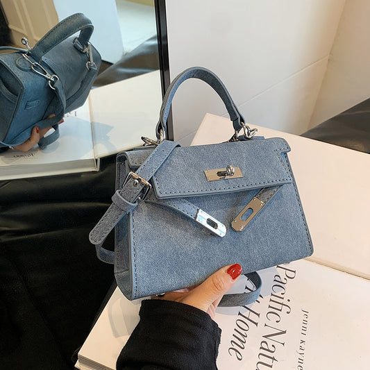 VLOVELAW This Year's Popular Retro Small Bags Women's  New Fashion Summer Crossbody Bag Women's Textured Portable Kelly Bag