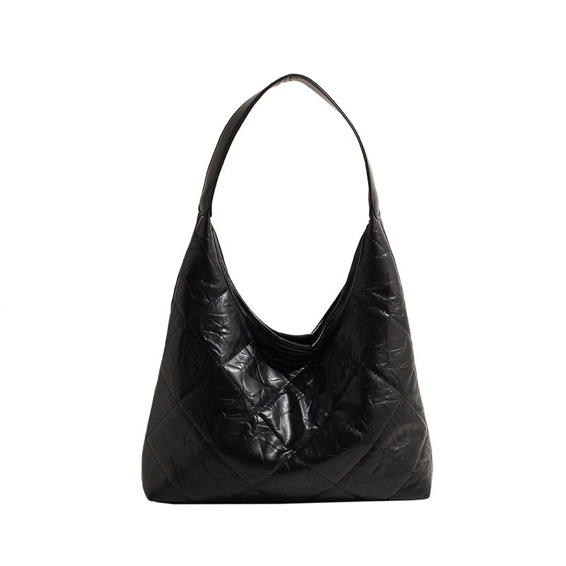 VLOVELAW 2025 Rhombus underarm bag women's large-capacity shoulder bag popular new niche design handbag commuter tote bag