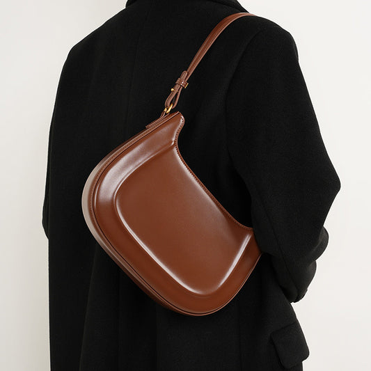 VLOVELAW 2025 Leather popular spring and summer retro saddle bag one shoulder oblique straddle women's bag red wedding bag for girlfriend gifts daily