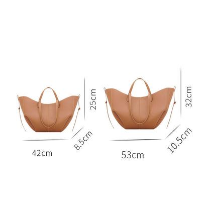 VLOVELAW Niche Pol Tote Bag New Cyme Cowhide Portable Large Capacity Shopping Bag Genuine Leather Women's Bag
