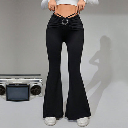 Hot Sale Women's Clothing in International Station Elegant Casual Pants Autumn and Winter High Waist Dropping Sense Slim Skinny Wide Leg Pants