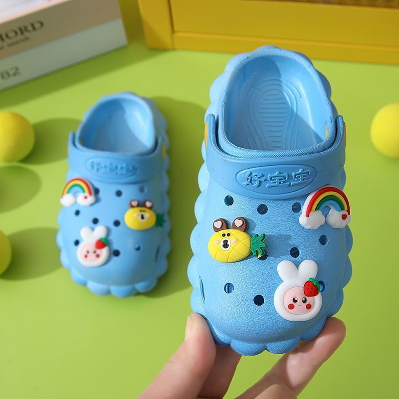 VLOVELAW Summer New Children's Sandals Casual Beach Hole Shoes Cute Cartoon Home Slippers Non-Slip Soft Bottom