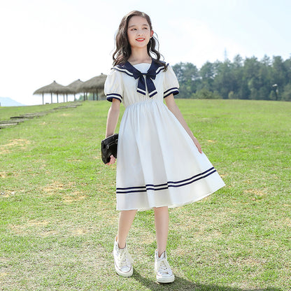 VLOVELAW Children's Clothing Girls' Princess Dress Summer Dress  Fashionable New Medium and Large Kids' Skirt Summer Girls' Summer Dress