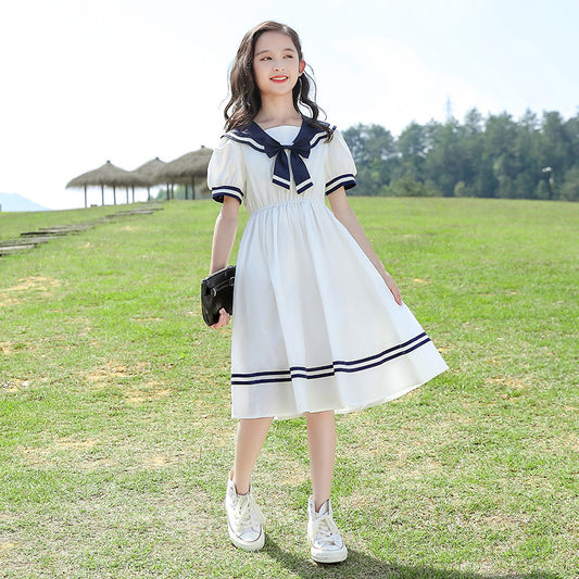 VLOVELAW Children's Clothing Girls' Princess Dress Summer Dress  Fashionable New Medium and Large Kids' Skirt Summer Girls' Summer Dress