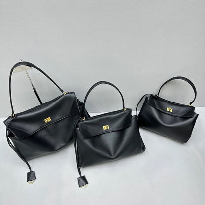 VLOVELAW New Genuine Leather Rodeo Tote Bag Large Capacity Lock Kelly Bag Leisure Commute Shoulder Messenger Bag for Women