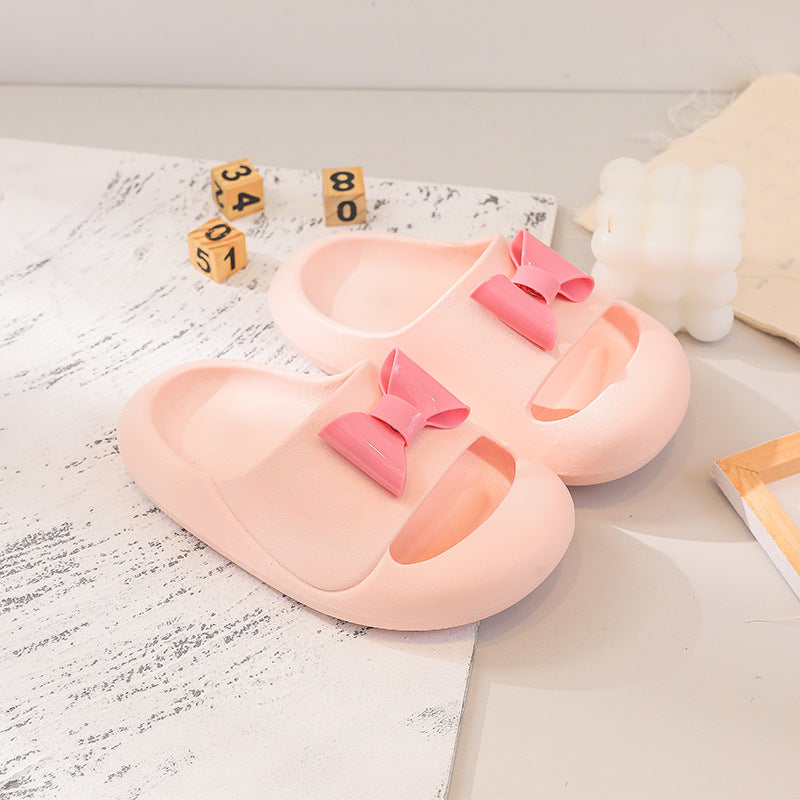 VLOVELAW Children's Slippers Summer Female Parent-Child New Princess Bowknot Cartoon Indoor Bathroom Outdoor Non-Slip Girls Sandals