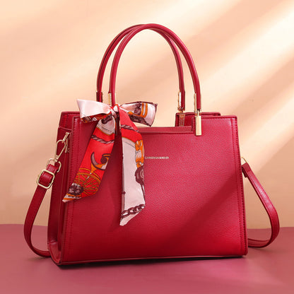 VLOVELAW 2025 Manufacturer popular new bag women's large-capacity textured wedding bag red handbag bride bag women's bag one piece delivery