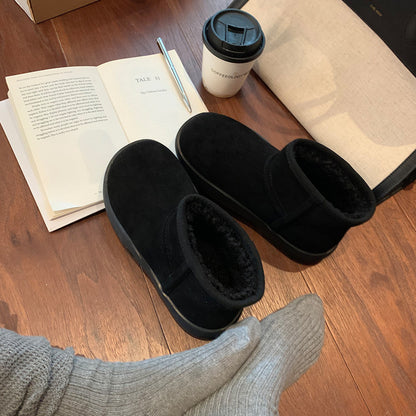 2025  Thick-soled short snow boots Warm plush snow boots Cotton shoes Winter deep boots