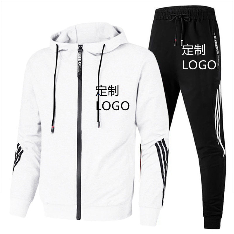 VLOVELAW  new spring and autumn men's suit trousers youth casual running three bars sports suit men's two