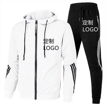 VLOVELAW  new spring and autumn men's suit trousers youth casual running three bars sports suit men's two