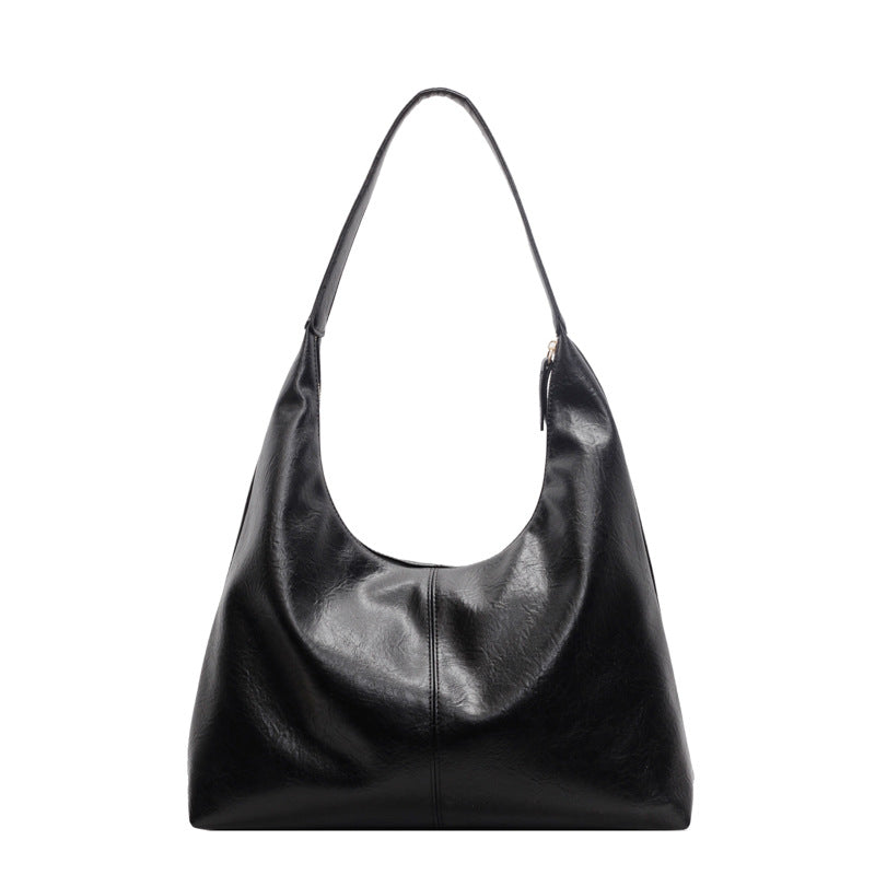 VLOVELAW 2025 Retro women's large-capacity underarm bag popular new casual shoulder shopping bag niche design commuter tote bag