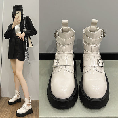 Genuine Leather Fashionable Boots Versatile Style Shoes Fashion Martin Boots Women Summer and Autumn Thin  New Boots Booties