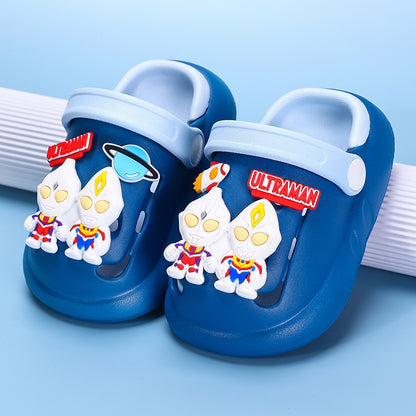 VLOVELAW Ultraman  New Children's Slippers Summer Boys Baby Non-Slip Hole Shoes Boy Beach Shoes Sandals