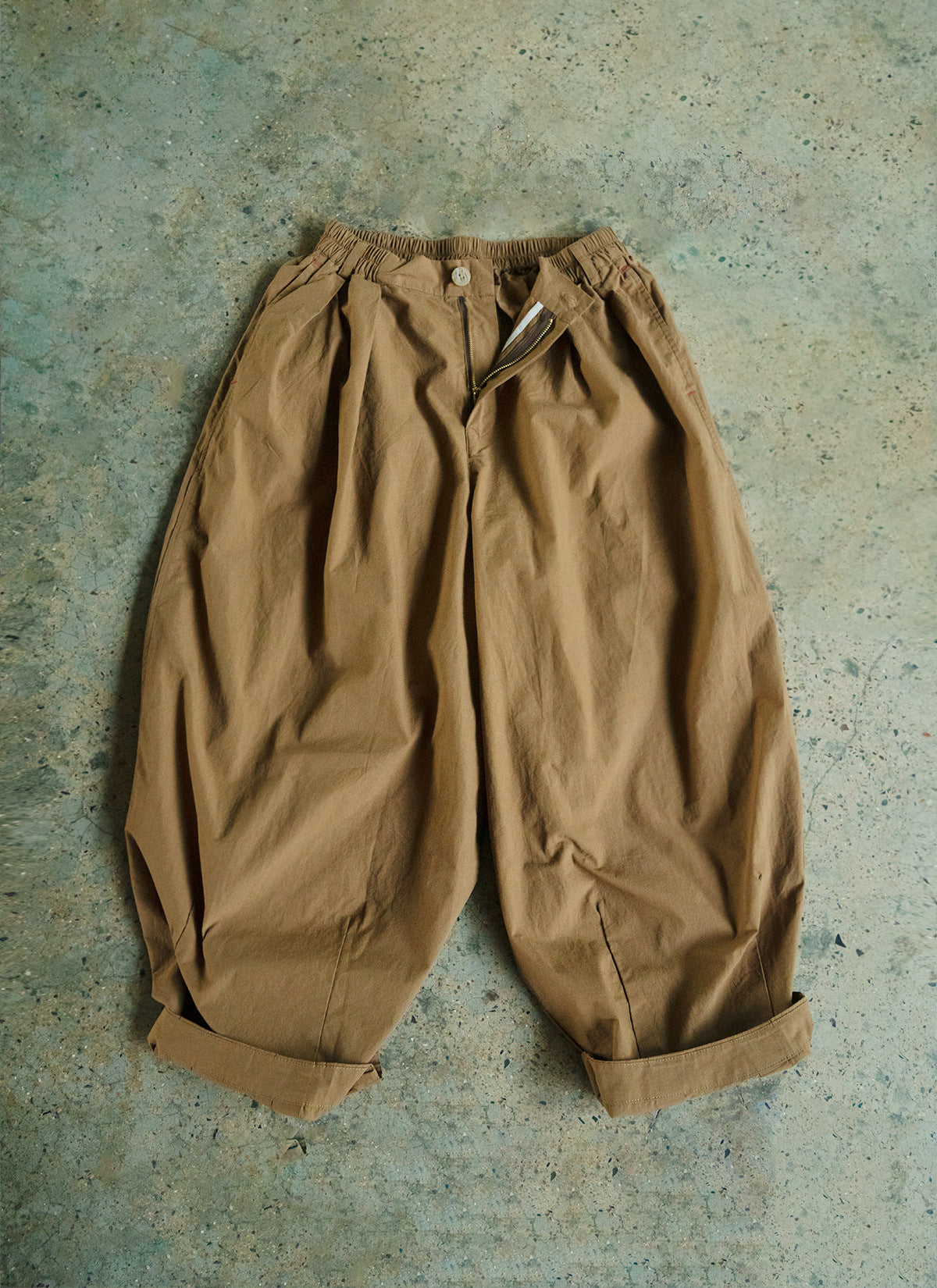 Retro literary and simple paper bloomers, retro versatile and thin casual tooling straight-leg pants K22299